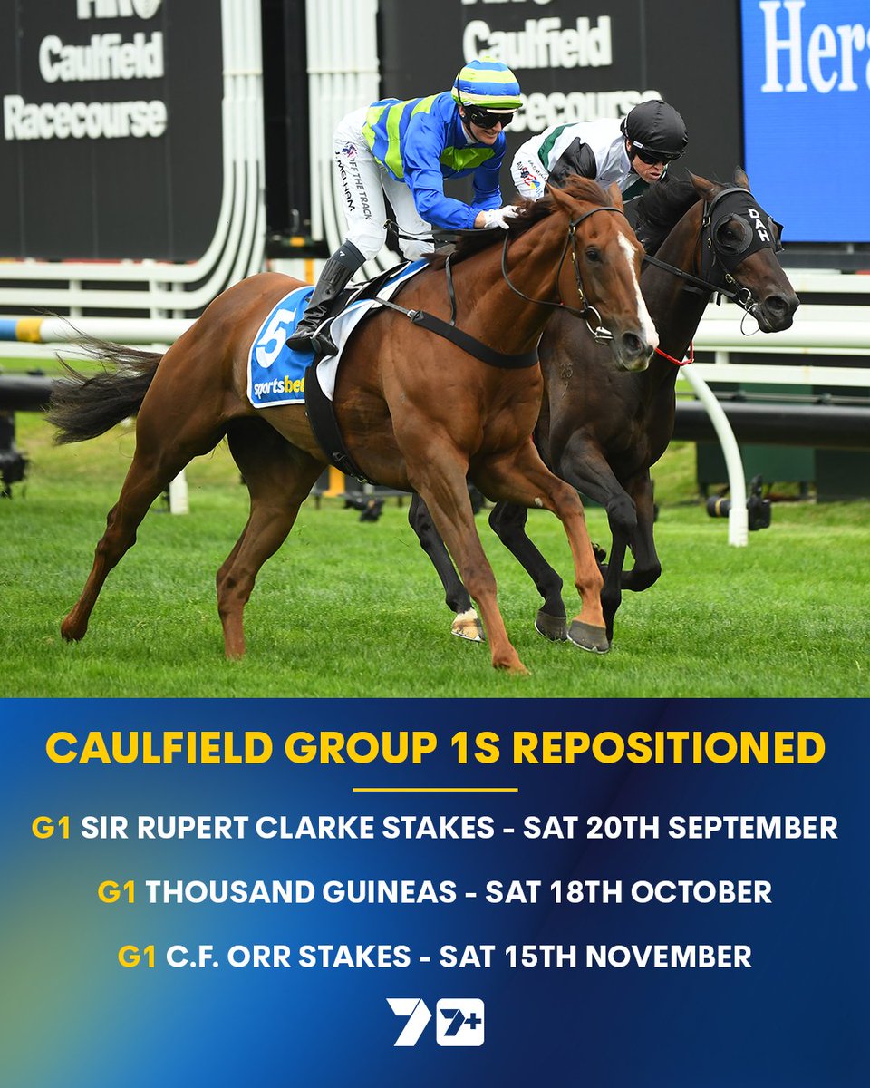 Three Group 1 races are on the move as part of changes announced by the <a href="/MelbRacingClub/">Melbourne Racing Club</a>.

What’s your take on the new dates? 👀