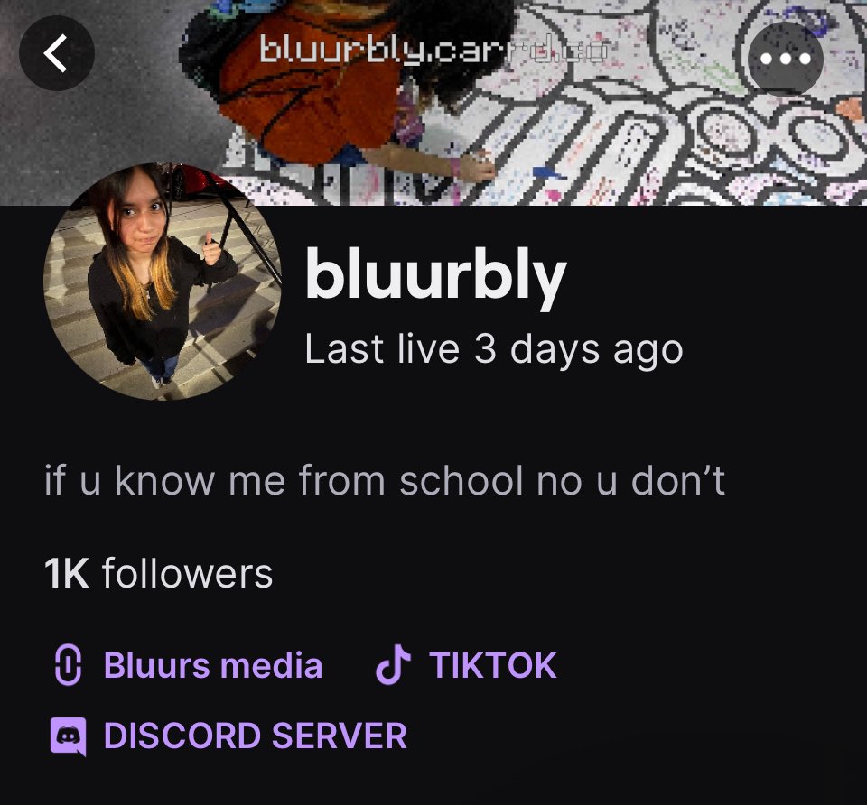 bluurblybluured's tweet photo. GUYS THANK YOY SM FOR 1K ON TWITCH ITS BEEN MY LIFE GOAL AND I FINALLY REACHED IT THANKS TO YOU ALL ❤️❤️ https://t.co/IM1fAyHul4