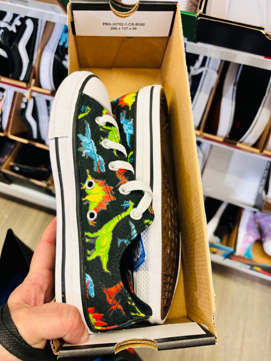 DeexScience's tweet photo. Dino shoes! 
Yeah I’m an adult with child sized feet and heart 😂 https://t.co/fVNf12JDZO