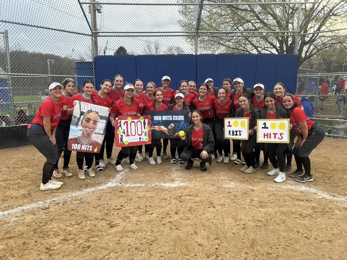 A big congratulations to our very own Ava Henke for recording her 100th career hit today - a solo homerun. Ava also has 100 career RBIs. We are proud of you, Ava!