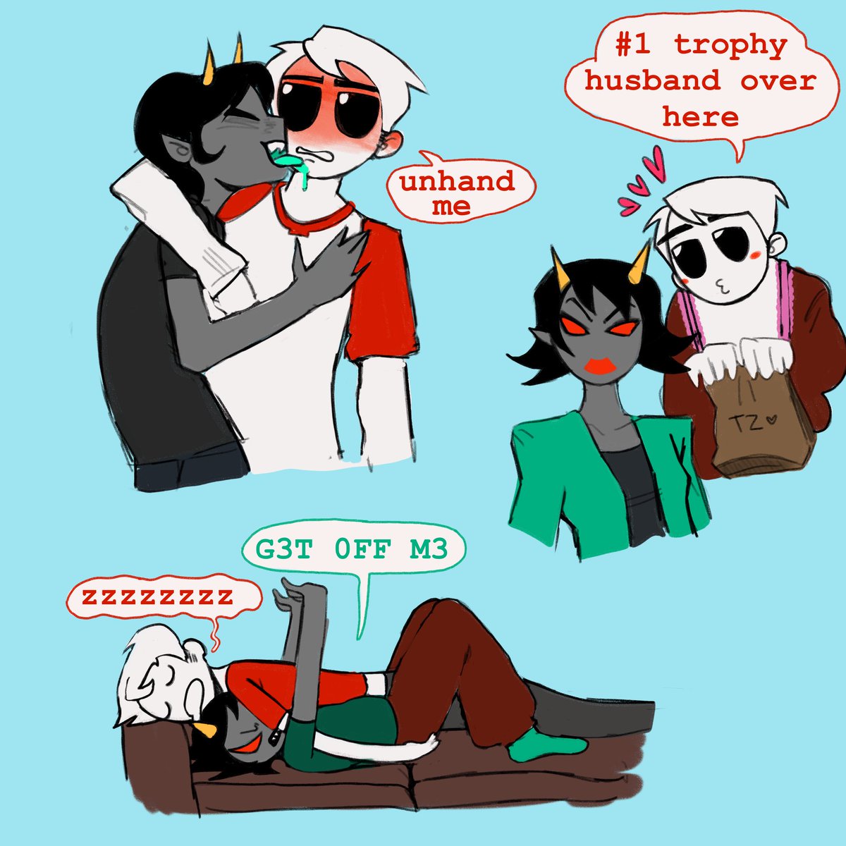 mobrightsonly's tweet photo. some doodle comms #daverezi #dirkjake https://t.co/5Z2Dt0KlB3