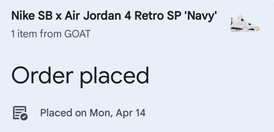 LexxDaTurtle's tweet photo. Wsup Fam!
I just copped the Jordan 4 SB Navy's off of @goatapp for the low. Thanks to @ham4114 for informing the group on how cheap they have them. I wasn't going to take my chances tomorrow from @nike!
π’ππ₯π±
@SneakerAdmirals #Jordan4Sb
#Nike #GoatApp https://t.co/LPfgtpjUOY