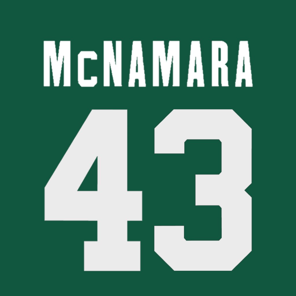 nfl_jersey_num's tweet photo. New York Jets P Austin McNamara (@aust_31) is wearing number 43. Last assigned to Brandon Codrington. #JetUp https://t.co/Tk584jpS95