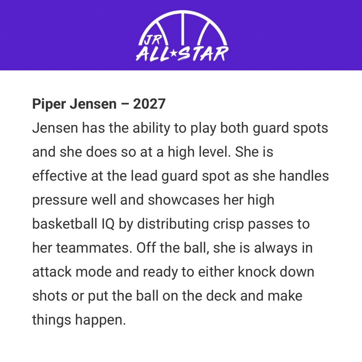 Thank you <a href="/JrAllStarBB/">Jr. All-Star Girls Basketball</a> for the write up!  

<a href="/itscoachv_/">Coach Candace Virgadamo</a> <a href="/teamtexasbball/">Texas Hoops Society (THS)</a>  <a href="/KHSGBB/">Kingwood Girls Basketball</a> <a href="/rodneyjharmon/">rodneyjharmon</a> <a href="/Jake_Strother/">Jake Strother</a>