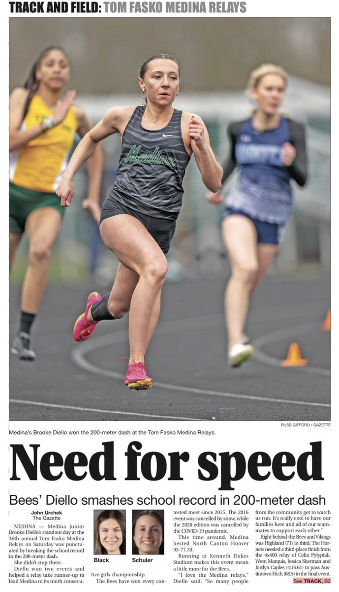 Saturday was a great day for MGT&amp;F, winning the team title at the Tom Fasko Medina Relays with contributions from all event groups in true team fashion. Special shout-out to Brooke Diello for coming away with a new school record in the 200, running 25.09! 
milesplit.live/meets/648431