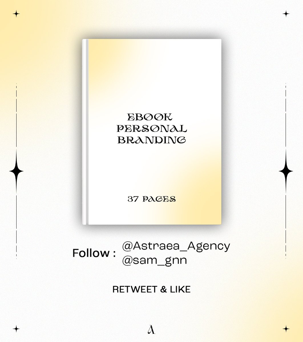sam. | Astraea Agency (@sam_gnn) on Twitter photo EBOOK PERSONAL BRANDING, 37 PAGES, 0€. 💛
- Follow <a href="/Astraea_Agency/">Astraea Agency</a> & <a href="/sam_gnn/">sam. | Astraea Agency</a>
- RT & Like
Si tu as rempli toutes ces conditions, tu recevras un DM pour l'obtenir.
Merci à tous pour le soutien ! 🤍 EBOOK PERSONAL BRANDING, 37 PAGES, 0€. 💛
- Follow <a href="/Astraea_Agency/">Astraea Agency</a> & <a href="/sam_gnn/">sam. | Astraea Agency</a>
- RT & Like
Si tu as rempli toutes ces conditions, tu recevras un DM pour l'obtenir.
Merci à tous pour le soutien ! 🤍