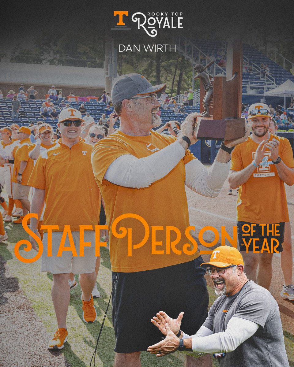 Vol_Sports's tweet photo. Can’t do it without them. The Staff Persons of the Year Winners!

⭐️Tara Brooks
@Vol_Softball 
⭐️­Dan Wirth 
@Vol_Softball 

Recognized for their unwavering support of student-athletes who consistently go above and beyond to make a positive impact. https://t.co/1lCp5Ym9vn