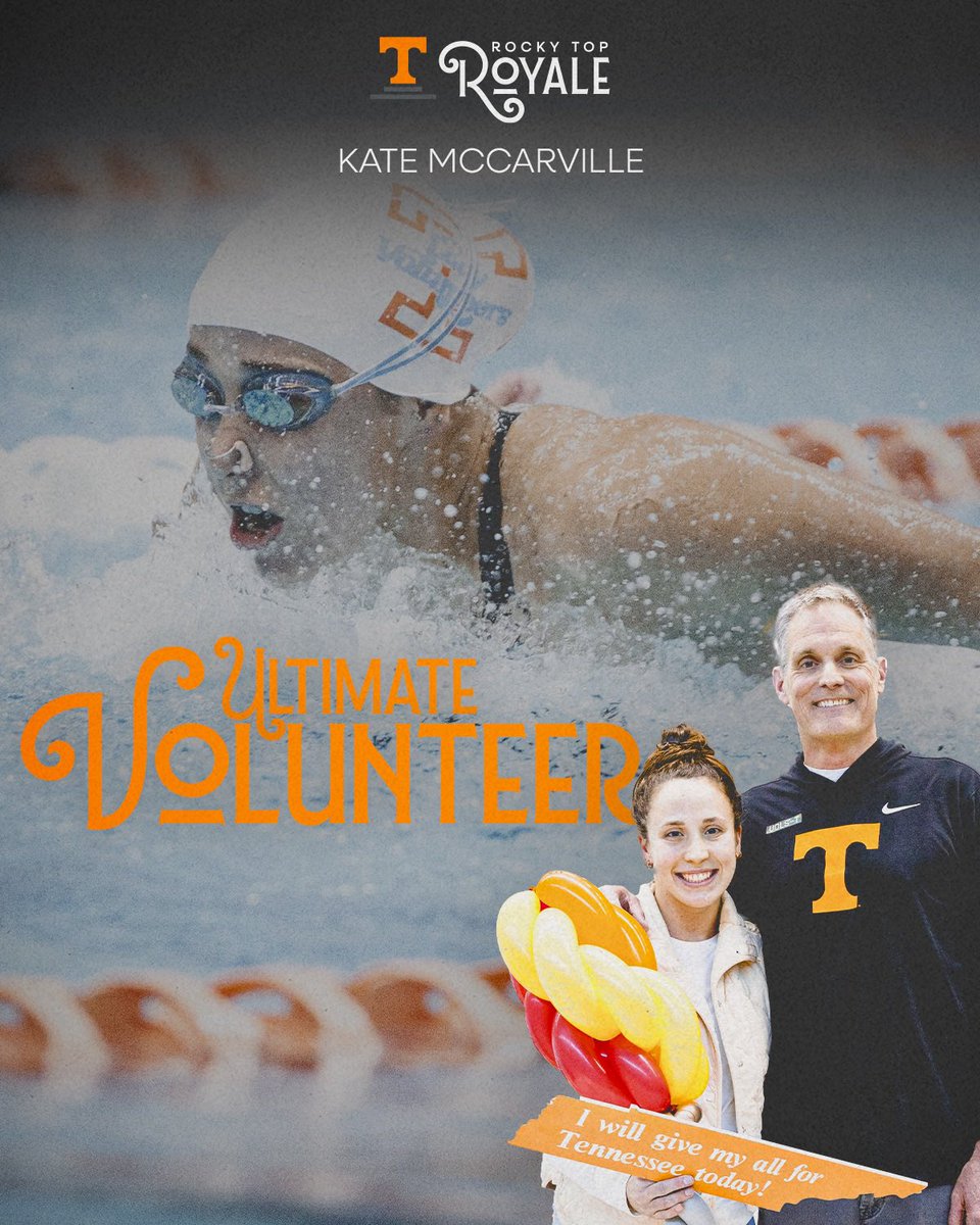 Your Ultimate Volunteers! 

⭐️Kate McCarville 
<a href="/Vol_SwimDive/">Tennessee Swimming & Diving</a> 
⭐️Jahmai Mashack 
<a href="/Vol_Hoops/">Tennessee Basketball</a> 
 
Recognized for their substantial amount of service in the local community and meaningful impact on an organization.