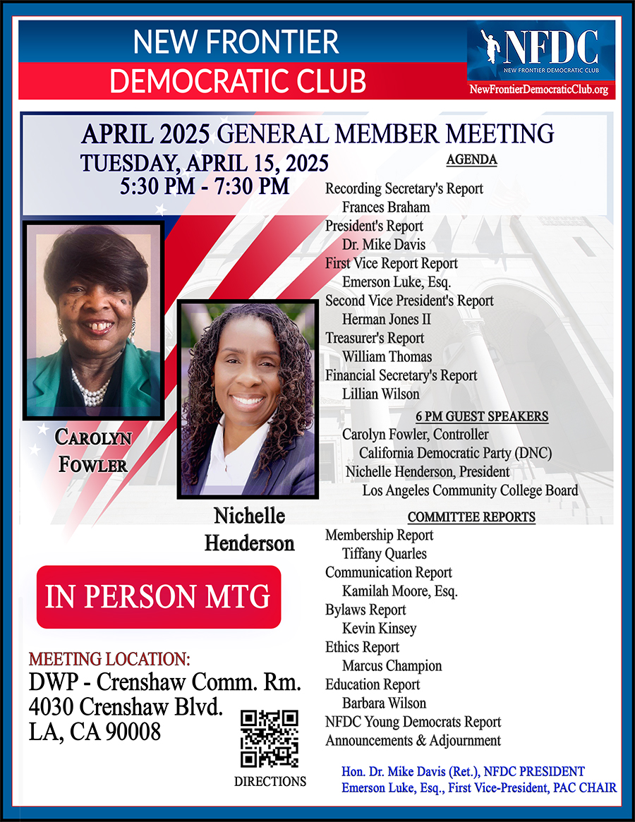 Join us tomorrow at 5:30 for April's General Membership Meeting w/Guest Speakers Nichelle Henderson and Carolyn Fowler. This is an in-person meeting and we hope to see you there.

Download Flyer -->> nfdc.live/Flyer