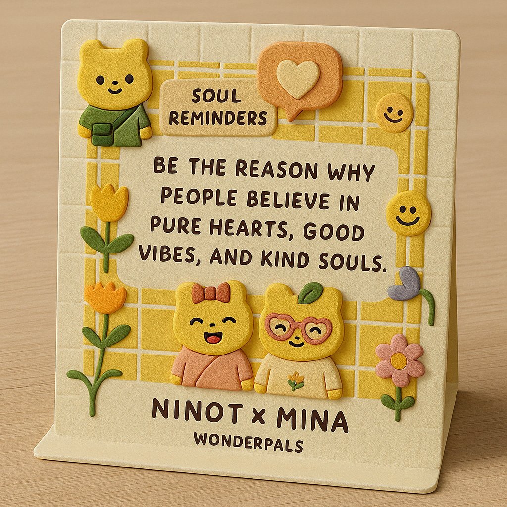 // ๐me Ninot ๐๐๐ (@ninotme) on Twitter photo An AI reimagine of our <a href="/WonderPals/">WONDERPALS ๐ฑ</a> Soul Reminder cardsโso lovely to see how they might look in 3D!
Featuring our talented creator, <a href="/minasnft/">MinaPal</a> Letโs keep spreading light, one reminder at a time.
#WonderPals #SoulReminder #KindnessMatters #GoodVibesOnly An AI reimagine of our <a href="/WonderPals/">WONDERPALS ๐ฑ</a> Soul Reminder cardsโso lovely to see how they might look in 3D!
Featuring our talented creator, <a href="/minasnft/">MinaPal</a> Letโs keep spreading light, one reminder at a time.
#WonderPals #SoulReminder #KindnessMatters #GoodVibesOnly