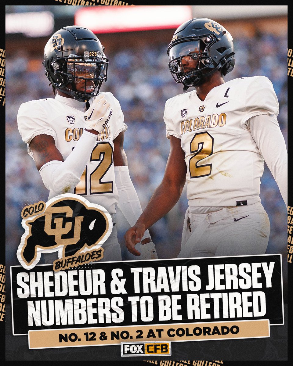 No. 2 &amp; No. 12 🤝 Retired

Colorado has officially announced Shedeur Sanders and Travis Hunter will have their jersey numbers retired during their Spring Game on April 19th 🦬