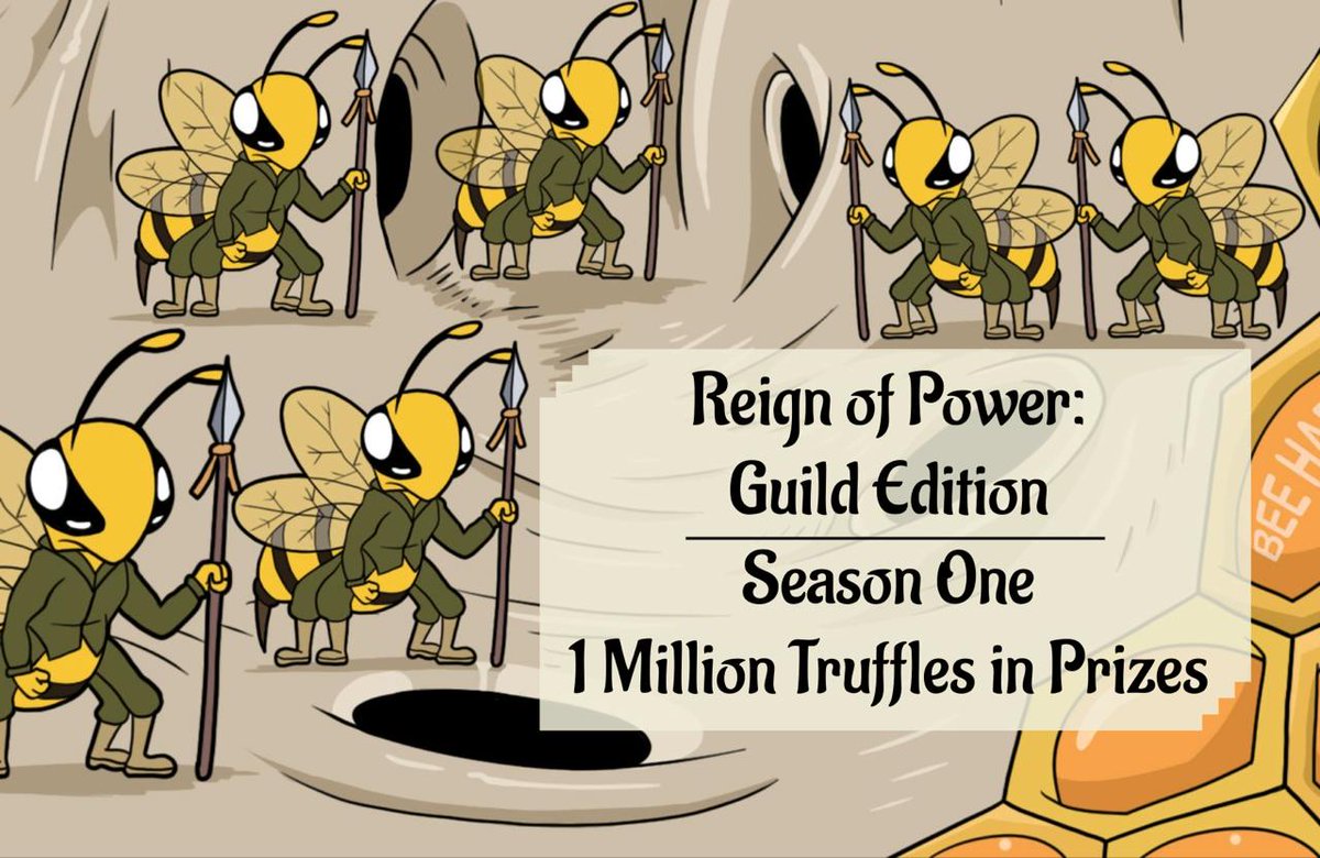 Reign of Power returns Easter Weekend: Guild Edition

🗓️ Day 675 (Thu) at reset, 48 Hrs duration
🌐 Play.Champz.World
🏆 1,000,000 Truffles

Top 10 Guilds will get paid according to their cumulative reign points. 
Arborethia’s top guild spot is OPEN. Who will claim it? 👀