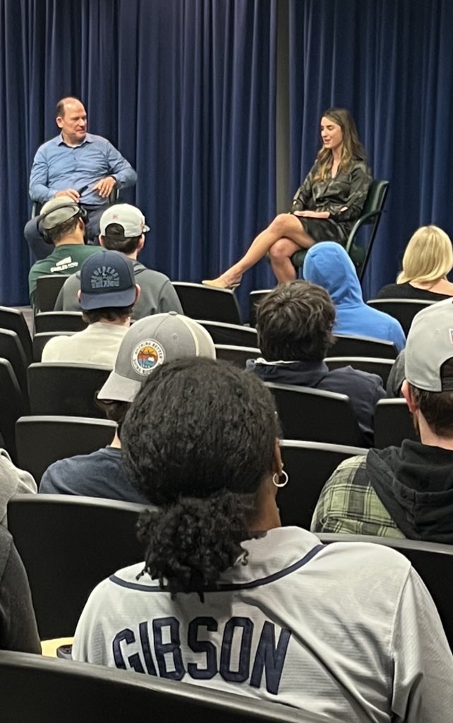 Sports Communication & Media (@rowansportscam) on Twitter photo "Take the small role and make it something bigger.”
<a href="/ashlynrsullivan/">Ashlyn Sullivan</a>, reporter for <a href="/NBCSPhilly/">NBC Sports Philadelphia</a>, joined us for our final🍕Pizza with the Pros🍕 of the semester. She spoke about her career journey, the importance of resilience and taking opportunities in a competitive industry. "Take the small role and make it something bigger.”
<a href="/ashlynrsullivan/">Ashlyn Sullivan</a>, reporter for <a href="/NBCSPhilly/">NBC Sports Philadelphia</a>, joined us for our final🍕Pizza with the Pros🍕 of the semester. She spoke about her career journey, the importance of resilience and taking opportunities in a competitive industry.