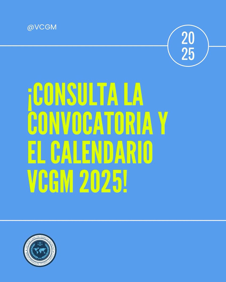 competenciaVCGM's tweet photo. ¡Ya disponible! Convocatoria de la Competencia "Víctor Carlos García Moreno". Consulta este documento y el calendario en: https://t.co/MeVGnCIsiL https://t.co/EvFT482nga
