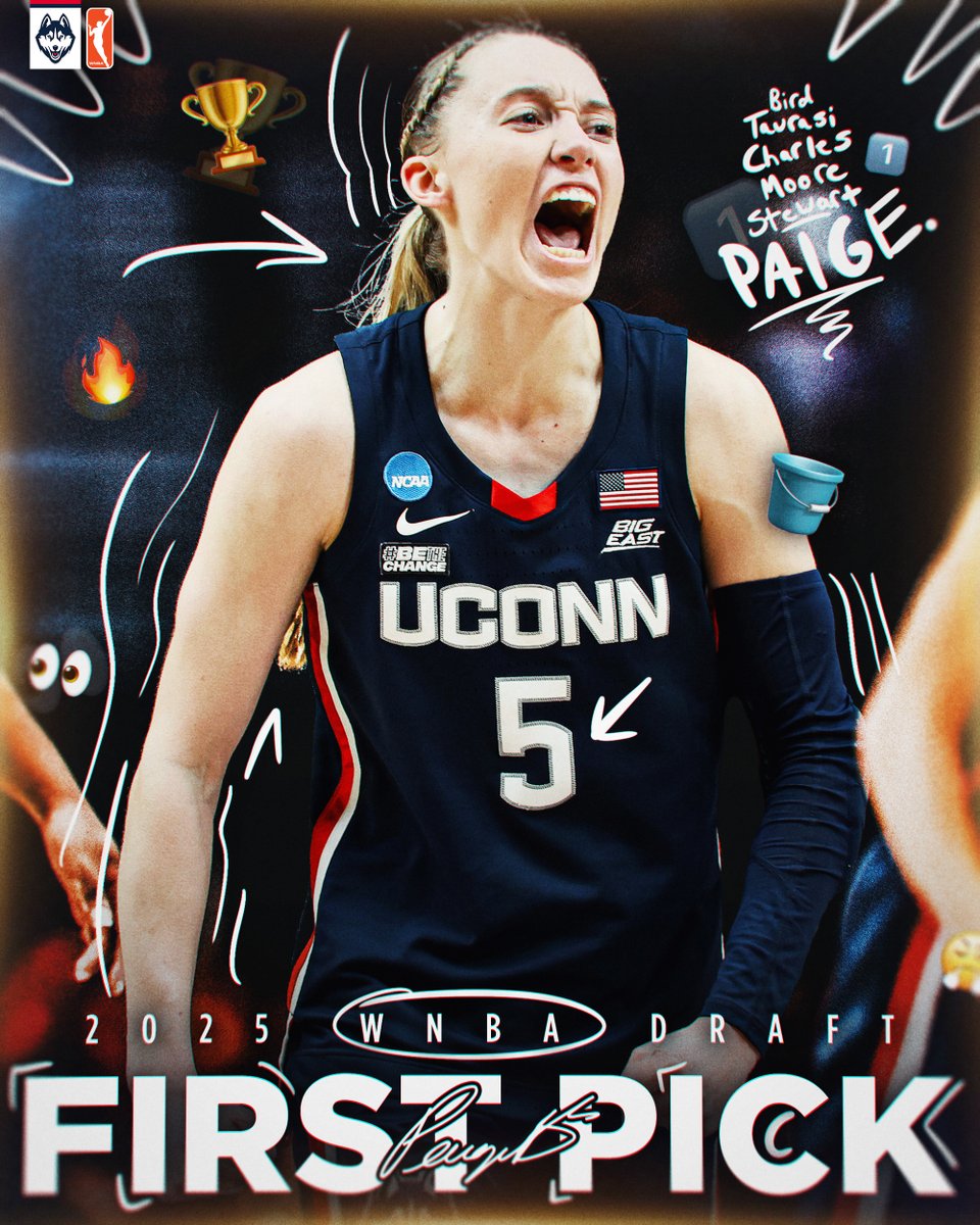 With the FIRST PICK in the 2025 WNBA Draft, the Dallas Wings select PAIGE BUECKERS, University of Connecticut‼️
