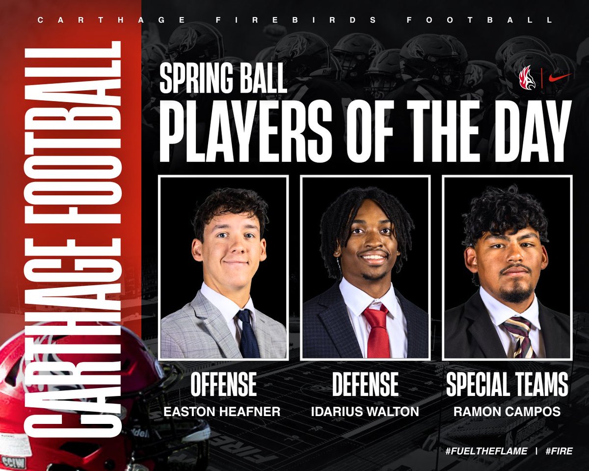 🔥Practice 9 players of the day‼️ Congratulations to these 3 Firebirds!🔥 #FuelTheFlame #FIRE