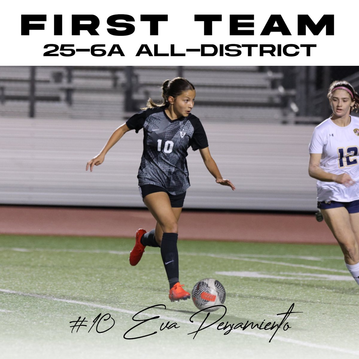 Congratulations to Eva Pensamiento on being named🏅Offensive MVP All District🏅as well as 1st Team All District! She made a huge impact this year up top for the Vipers. She was our top goal/assist leader on the team and in district!! Incredible season for our sophomore standout.
