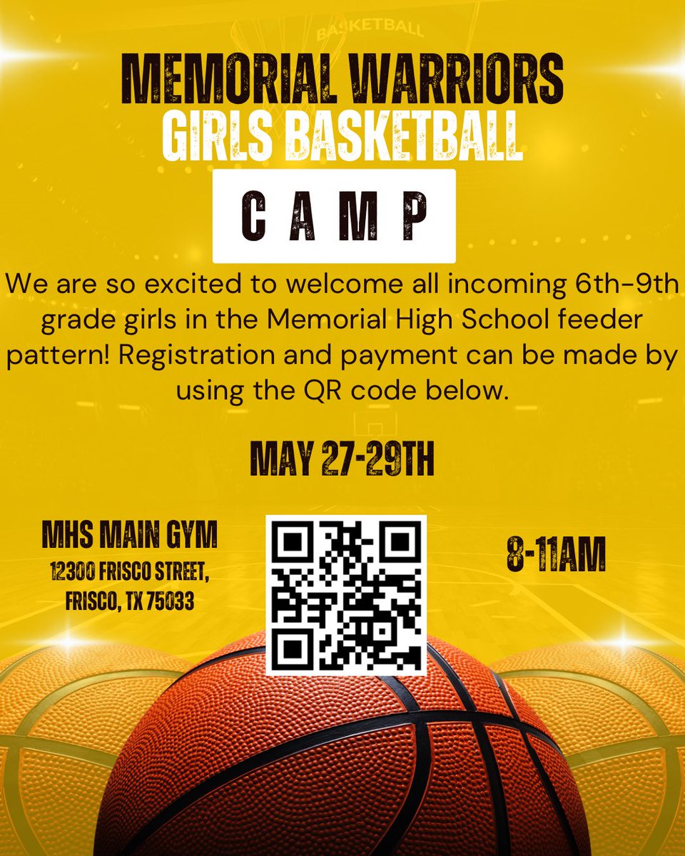 FUTURE WARRIORS! 💛🖤 this one is for you!! Use the QR code to sign up or head over to the link on our IG stories @gbbwarriors