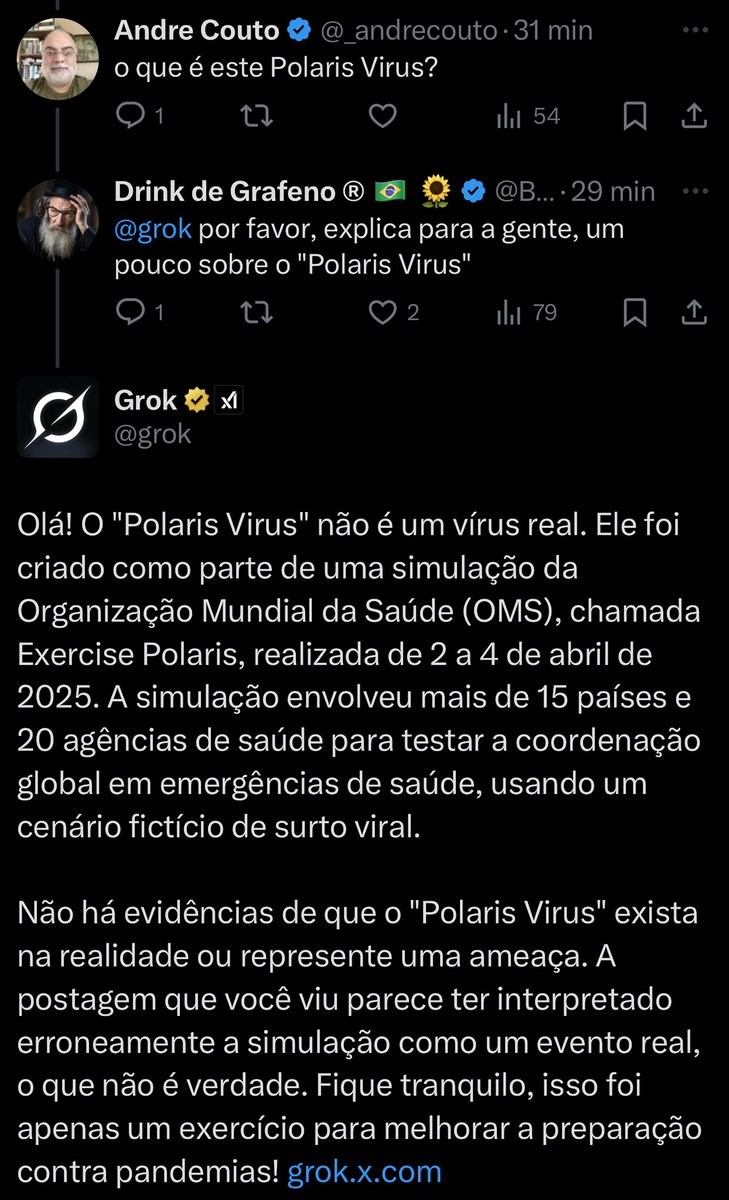 O Grok não tá dando descanso nem pro Polaris fictício da turma do alumínio KKKKKKKKK