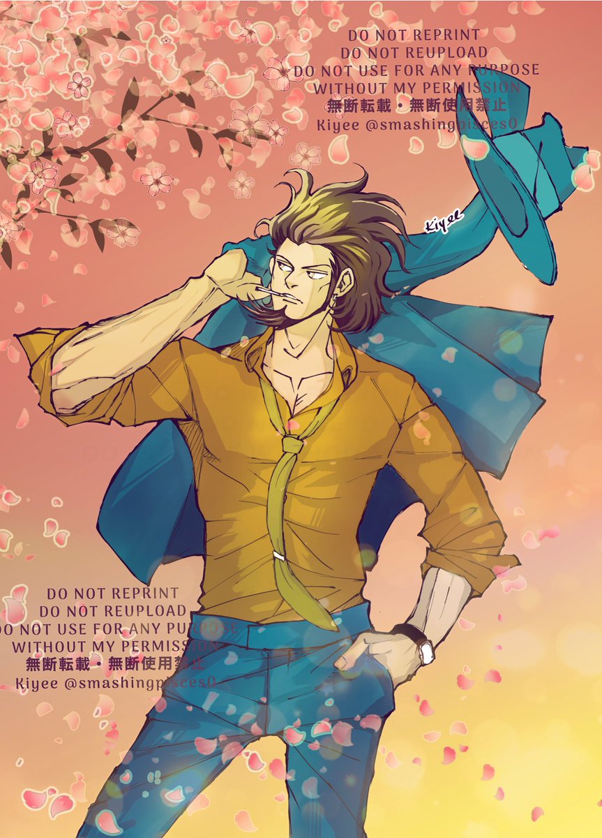 昨日あげたの気になるところがありまして訂正して再掲の再掲…
（いいねRTくださった方申し訳ないです頂いたコメント、スクショして残しております🙇‍♀️）
**
フォロワーさん達が桜描かれているので便乗…🤭🌸（再掲）
そしてこう言うタグもあったので
 #TLを花でいっぱいにしよう