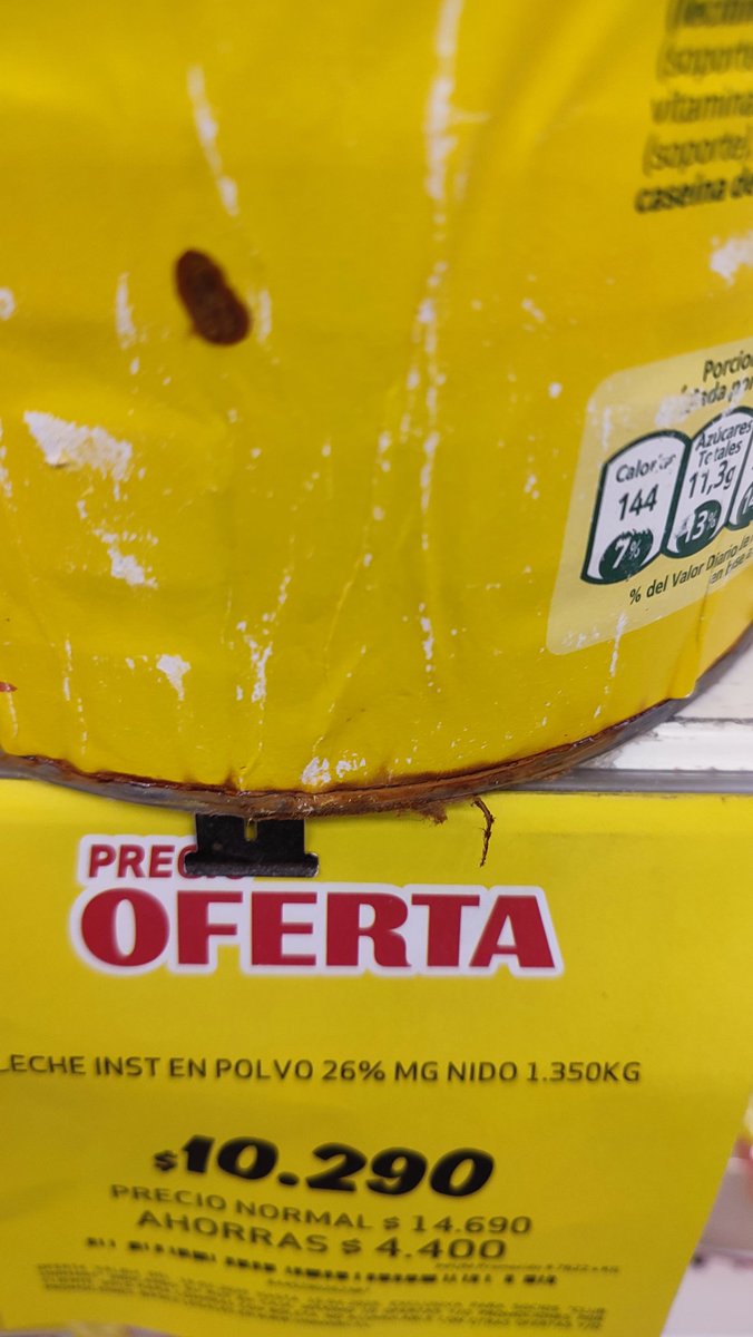 CmanquezA's tweet photo. Por eso la @LecheNIDOchile  de @NestleCL está más barata en el @Unimarc . Por qué se están oxidatarros...?os...??? https://t.co/U9abbtsA85