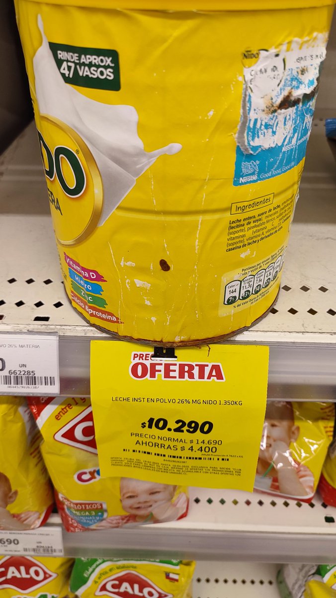 CmanquezA's tweet photo. Por eso la @LecheNIDOchile  de @NestleCL está más barata en el @Unimarc . Por qué se están oxidatarros...?os...??? https://t.co/U9abbtsA85