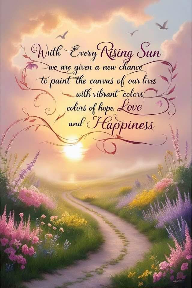 LifeWithJohn's tweet photo. With every rising sun we are given a new chance to paint the canvas of our lives with vibrant colors - colors of hope, love and happiness. ☀️ https://t.co/mqrqh6EYGy