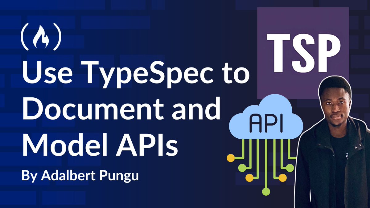 freeCodeCamp's tweet image. Documenting and modeling your APIs makes them easier to use and maintain.

And there are various tools out there that help you do this, but here @AdalbertPungu focuses on open source TypeSpec.

You&apos;ll install and configure it, learn about its syntax, create an example REST API,…