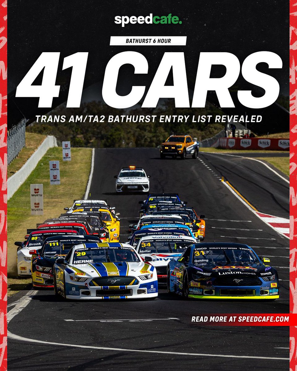 speedcafe's tweet photo. Holy smokes! Check out the names on the entry list 🥵 

#motorsport #racing #cars #driving #bathurst6hour #mountpanorama #bathurst https://t.co/NiSCGpZEqm