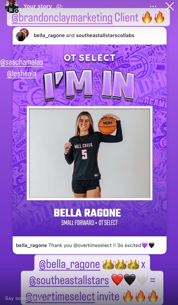 Southeast All Stars (@southeastastars) on Twitter photo Brandon Clay Brand Marketing x Southeast All Stars | Powered By @brandonclaypsb & <a href="/3SSBGCircuit/">3Stripes Select Basketball Girls Circuit</a> ❤️🖤🤍 | #BClayMarketing
YOU CAN GO ANYWHERE FROM HERE!
‘26 SF Bella Ragone of Mill Creek / SAS Black accepted her invite to play in Overtime Select.
SAS IG: instagram.com/southeastallst… Brandon Clay Brand Marketing x Southeast All Stars | Powered By @brandonclaypsb & <a href="/3SSBGCircuit/">3Stripes Select Basketball Girls Circuit</a> ❤️🖤🤍 | #BClayMarketing
YOU CAN GO ANYWHERE FROM HERE!
‘26 SF Bella Ragone of Mill Creek / SAS Black accepted her invite to play in Overtime Select.
SAS IG: instagram.com/southeastallst…