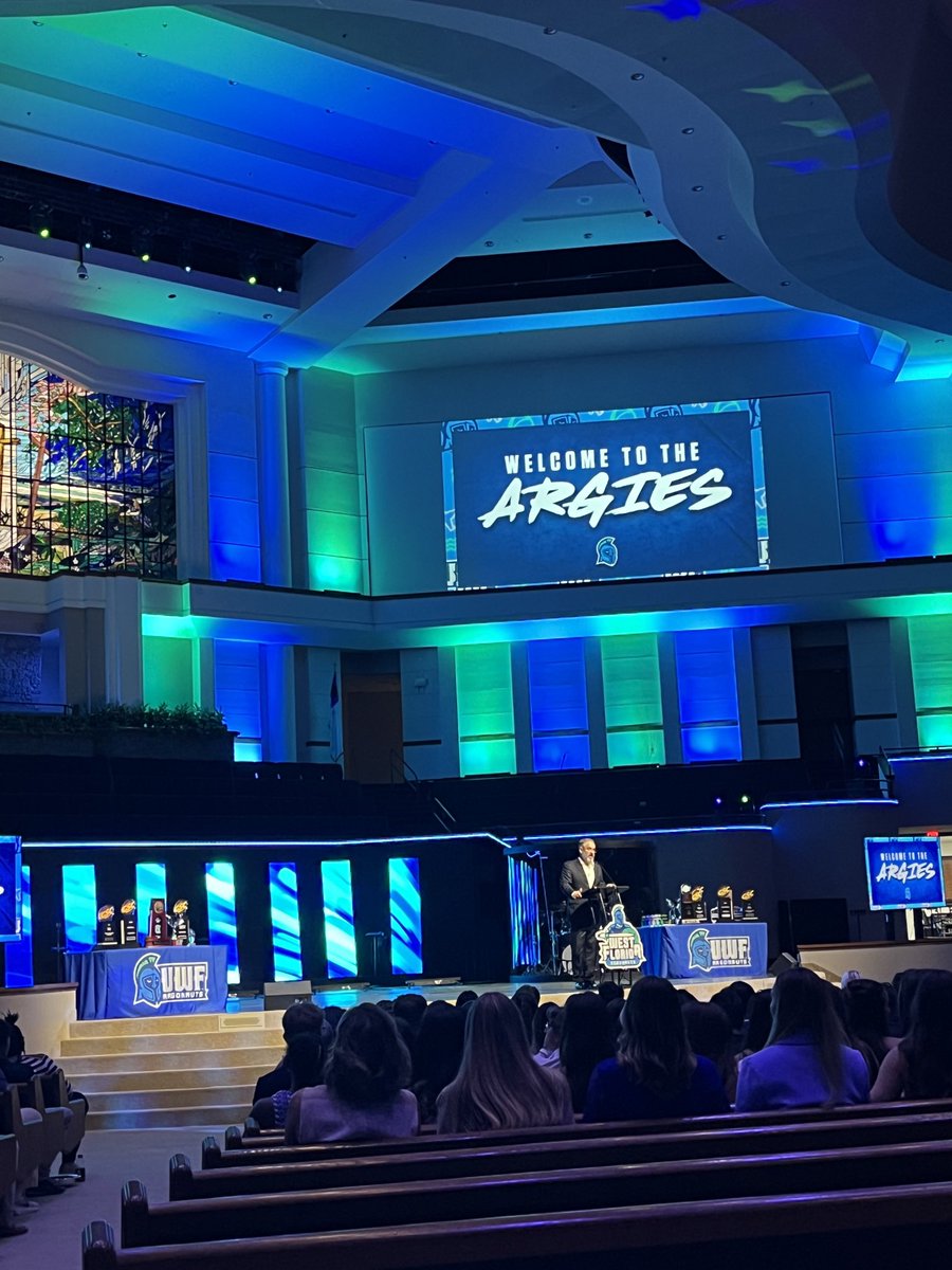 Celebrating another year of UWF Athletics tonight @ Olive Baptist Church with THE ARGIES. It’s always a fun night seeing our athletic department come together to honor our ARGO NATION. It is such a blessing to a part of such an amazing community and university. GO UWF! GO ARGOS!