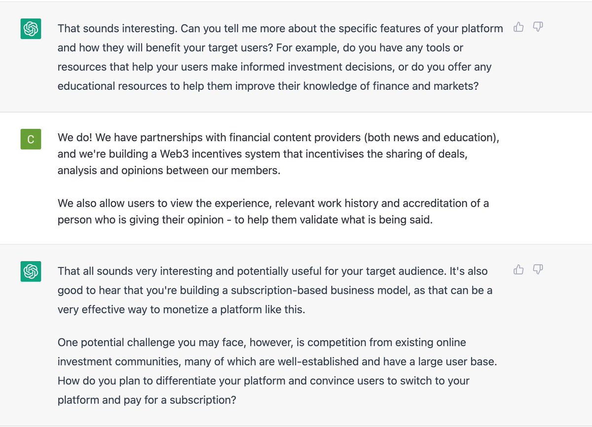 SyntexAI's tweet photo. We're gearing up to raise a round in Q1 next year — using ChatGPT in the meantime to stay sharp and prepared. https://t.co/DS3JkE6N3O