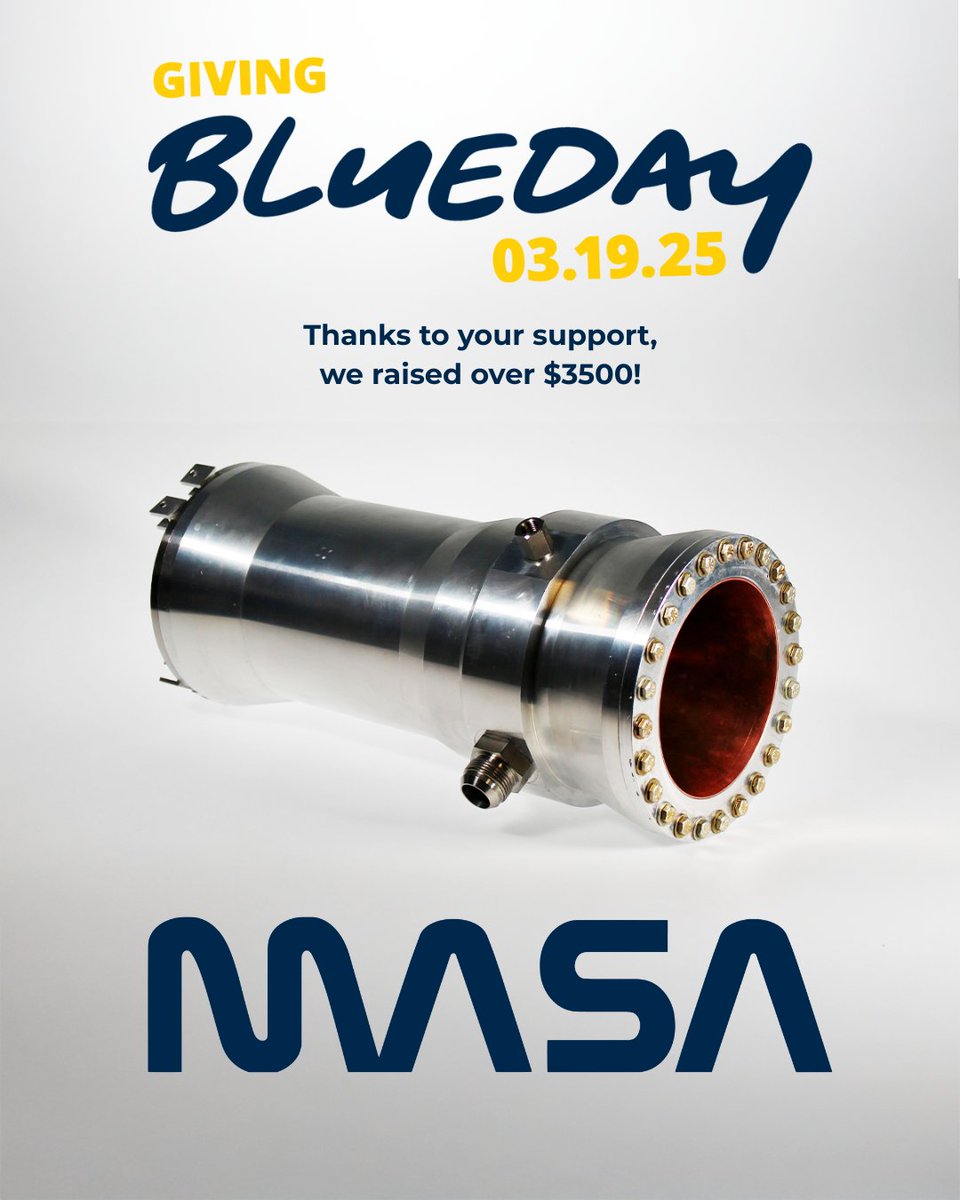 Thanks to your incredible support, MASA surpassed our Giving Blue fundraising goal by over $500 last month! We're so grateful for this incredible community. Your generosity directly fuels our engineering projects and helps us push the boundaries of collegiate rocketry!