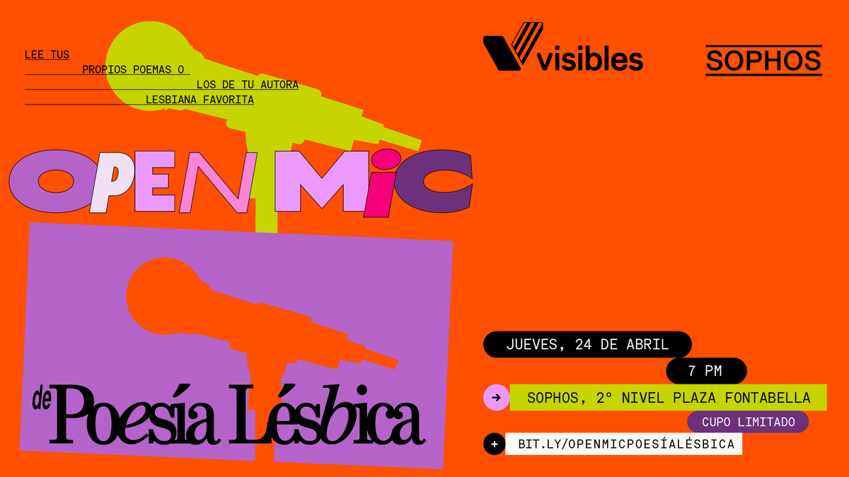 ❤️‍🔥🌈 Acompáñanos a celebrar las letras y voces de autoras lesbianas en un evento donde podrás declamar un poema de tu autora favorita o compartir uno escrito por ti.

📌Te esperamos este jueves 24 de abril a las 7:00 PM en <a href="/LibreriaSOPHOS/">Libreria SOPHOS</a>. 

Regístrate: bit.ly/OpenMicPoesíaL…