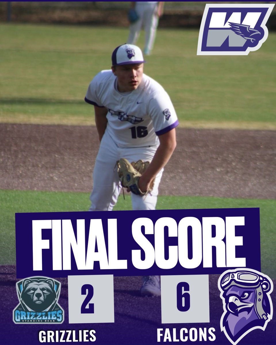 FALCON WINNER‼️

Falcons take down the Grizzlies in Round #1 of the EMC Tournament. Owen Wilkinson AGAIN goes 6+ innings of great pitching. Eli Fredericks comes in to seal the WIN‼️

Back in action tomorrow at Bennington. #GoFalcons