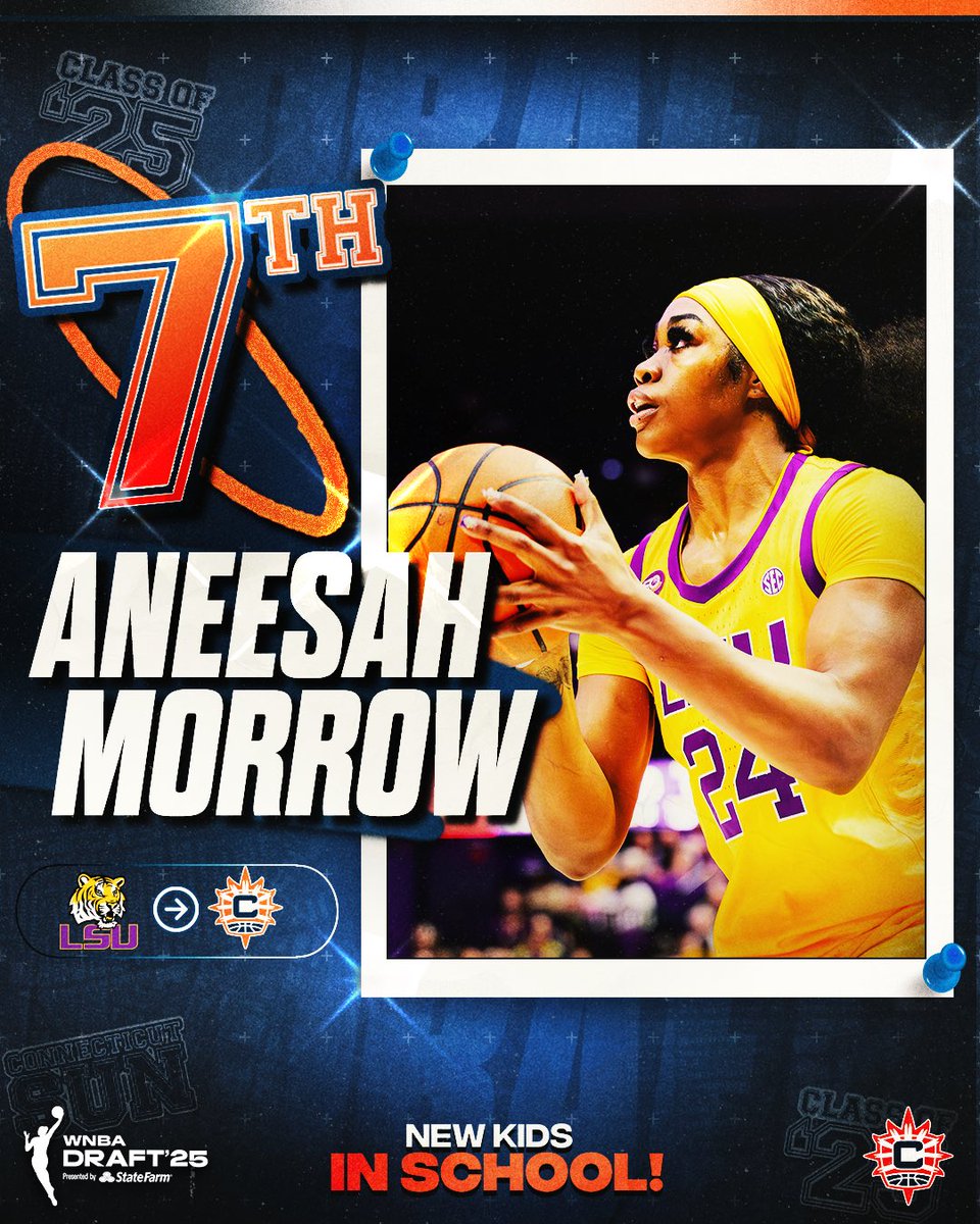 ConnecticutSun's tweet photo. ANEESAH IS CT BOUND 🧡🧡

#BringTheHeat | #CTSun | #2025WNBADraft https://t.co/X5h2kRbTmB