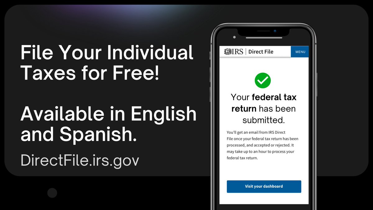 Last minute tax filing is a breeze with IRS' #DirectFile. It is a great way to achieve that, making filing taxes — an often-complex process — easy, secure, and free! Learn more here: bit.ly/4jDGYMK