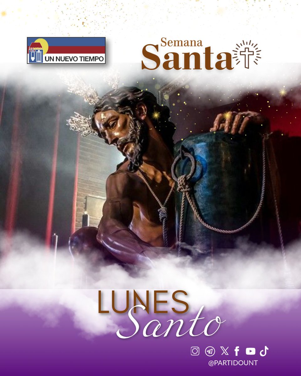 SecGralUntSD's tweet photo. El Lunes Santo abre la Semana Santa con un llamado a la reflexión, recordando la unción de Jesús en Betania. Este día nos invita a meditar sobre el amor y el servicio desinteresado que ofrecemos a los demás, gestos que resuenan en el corazón del Altísimo. ✨🙏🏻 #SomosUnt #TeamSD https://t.co/uuUIJ4EKHX