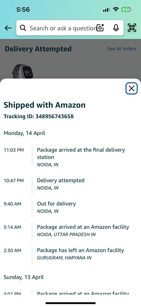 ajaysahay's tweet photo. @amazonIN you have done again. Deliver person rings at 10:24PM when we all are fast asleep. Same on Amazon to punish their prime customer like this . Couldn’t sleep properly after this delivery person phone call which obviously I didn’t respond. Please be humane. Have empathy. https://t.co/lUvz2xohXK