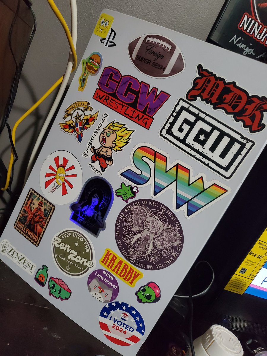 jaythemark's tweet image. A random post showcasing the stickers on my PS5. @GCWrestling_ #GCW