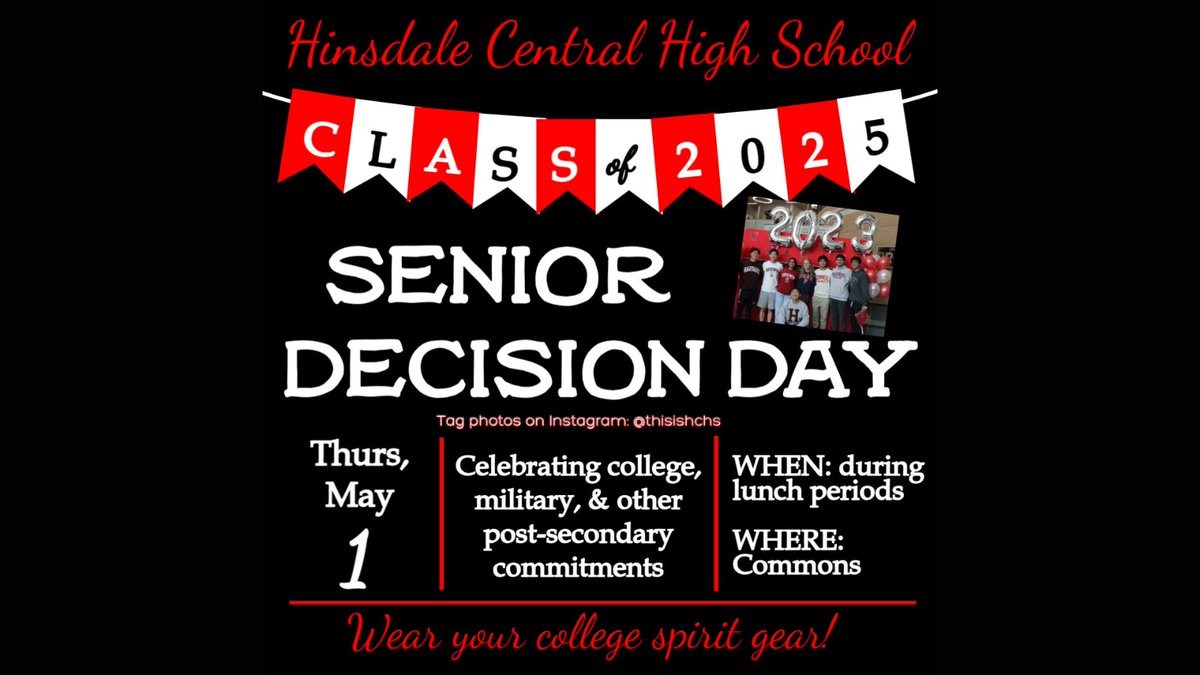 Seniors, it’s time to celebrate your next chapter! Whether you're heading to college, joining the military, or pursuing another exciting journey, this is your moment to shine! Let’s make it a day to remember! 🎉

#SeniorDecisionDay #Classof2025