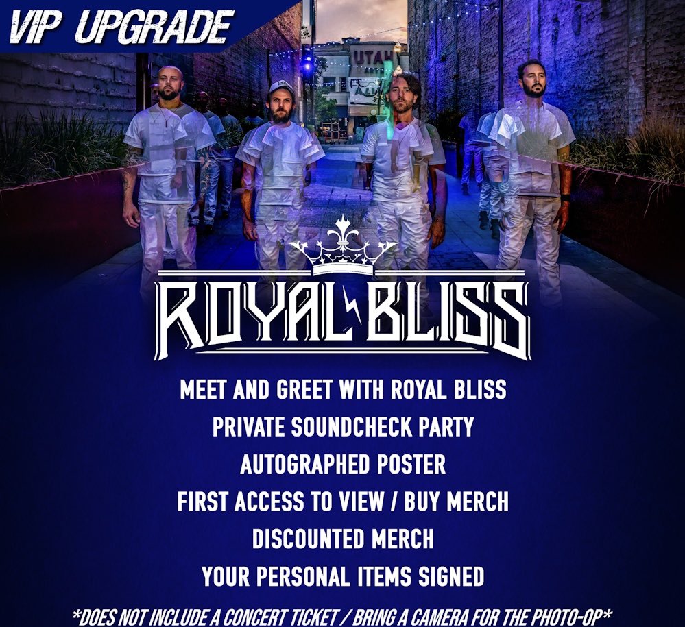 𝗩𝗜𝗣 𝗠𝗲𝗲𝘁 &amp; 𝗚𝗿𝗲𝗲𝘁 𝗔𝗻𝗻𝗼𝘂𝗻𝗰𝗲𝗺𝗲𝗻𝘁❗️
Reno, SLC, &amp; Grand Junction.. Take your #Bliss experience to a new level with our “Meet &amp; Greet” Upgrade for one of the upcoming shows coming to your city! 

Visit the link in our bio for tickets &amp; available VIP Upgrades!