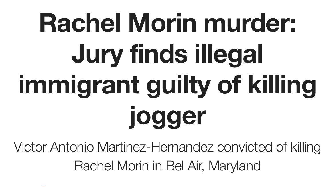Rachel Morin’s killer was found guilty for her brutal murder. This criminal illegal alien should have never been in our country in the first place. 

Rachel should still be here watching her five children grow up. She was a victim of open border policies that prioritized illegal
