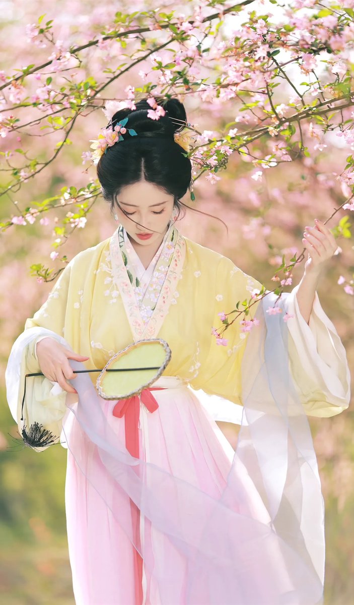 HYF98334204's tweet photo. A timeless dance of spring: In Hanfu elegance, blooming branches whispering tales of classical beauty. ✨🌸 
#Hanfu #SpringGrace
#Goodmorning https://t.co/6YzW9WpefL