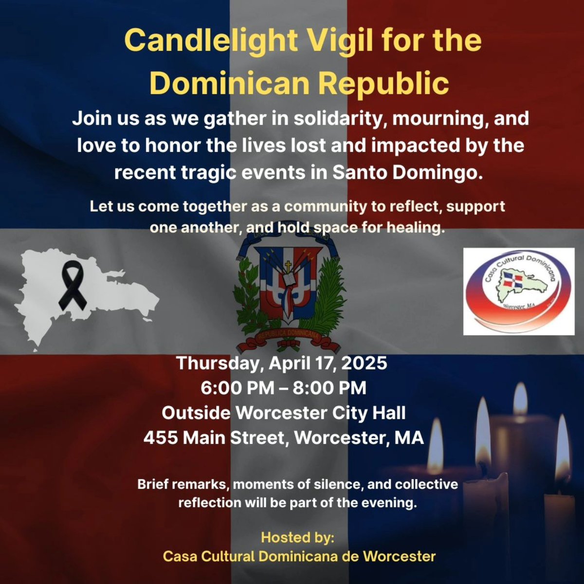 pdmt99's tweet photo. Casa Cultural Dominicana de Worcester is holding a vigil on Thursday in memory of those lost to the tragedy in the Dominican Republic. https://t.co/ooLxSIesiy