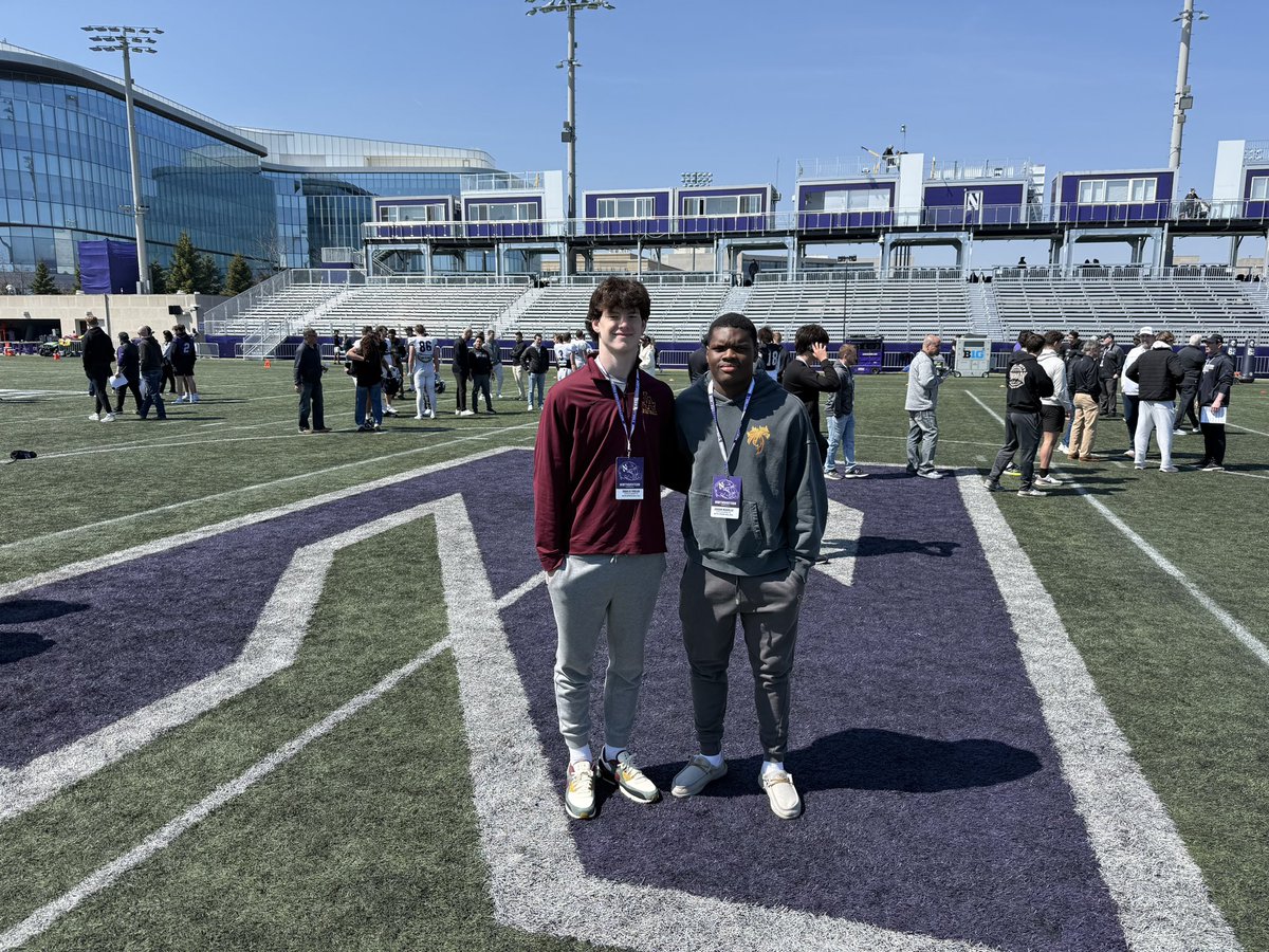 charliefowler1_'s tweet image. Thanks @NUFBFamily for great spring practice visit. Had a great time checking out the campus, and seeing the players compete! #GoCats
@NUFBRecruiting @PetersNUFB @CoachChris_Roll @EDGYTIM @AllenTrieu @Ean_Deno @On3Recruits @TomLoy247