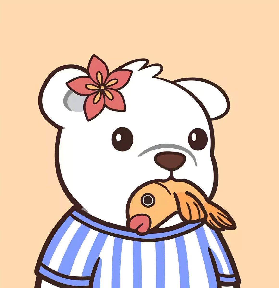 QuantumMolly's tweet photo. Gotta love my new @bearish_af !! Soo gorgeous, my first @AbstractChain NFT 🐻🌺🐟 https://t.co/rvzKOuWlfY