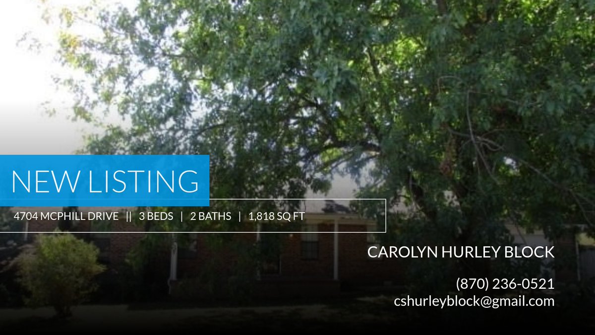 HurleyBlock's tweet image. 📍 New Listing 📍 Take a look at this fantastic new property that just hit the market located at 4704 Mcphill Drive in Paragould. Reach out here or at (870) 236-0521 for more information homeforsale.at/4704_MCPHILL_D…