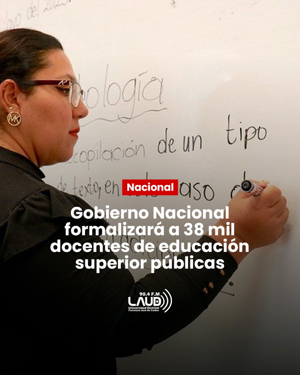 🚨 ¡Atención docentes! Con el decreto 0391, el Gobierno Nacional inicia la formalización laboral de 38 mil trabajadores de la educación superior pública en Colombia. acortar.link/rxnQQo 📚 Trabajo digno y fortalecimiento académico. #EducaciónSuperior #TrabajoDigno