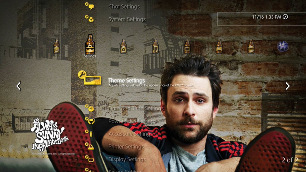 realradec's tweet photo. thinking about the official It's Always Sunny in Philadelphia PS3 theme https://t.co/PyVpRJ61A1